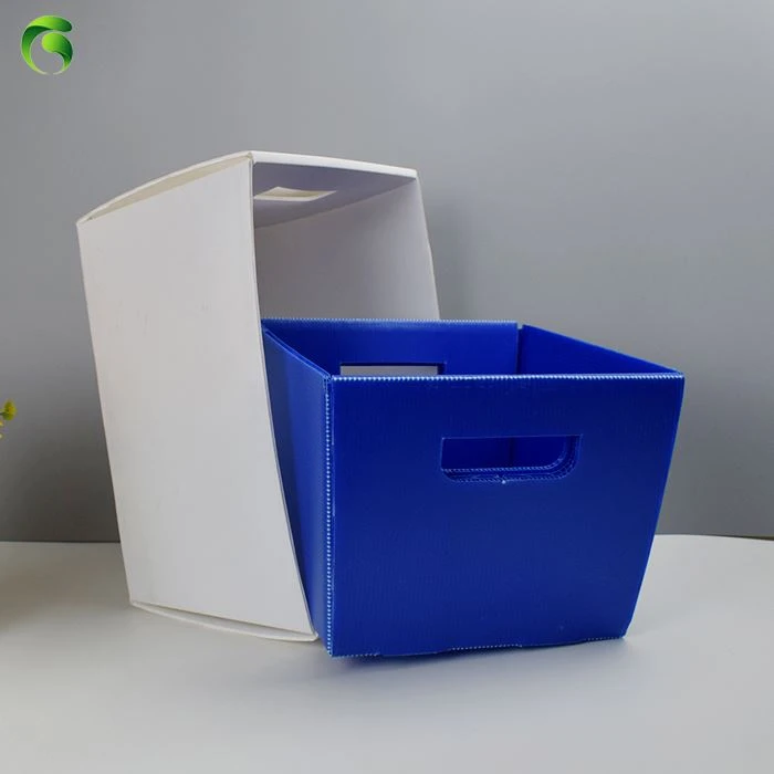 Material  Polypropylene corrugated plastic box  Color  Customized  Size  As customer' s request  Thickness  2mm-12mm  Attributes  UV resistant, ESD conductive, Corona treatment, Anti-static 